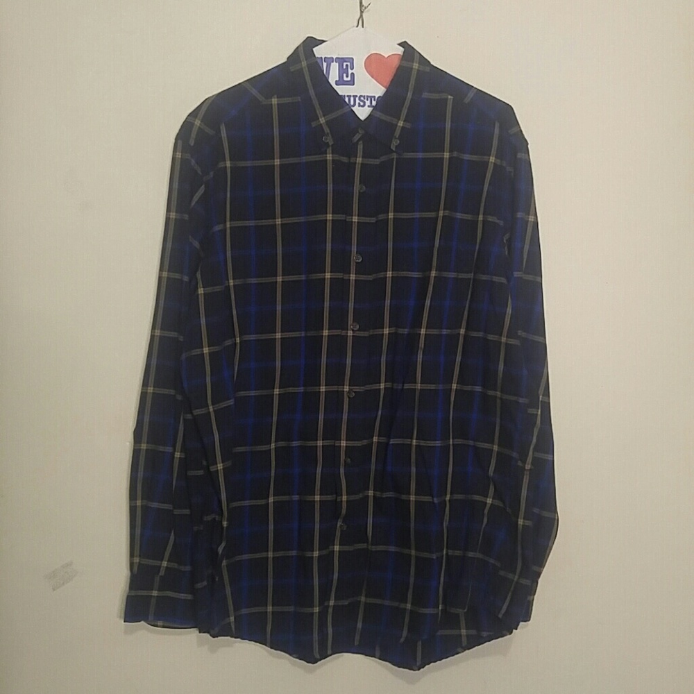 Long Sleeve Plaid Dress Shirt